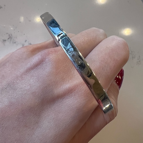 Kate Spade Silver Heritage Button Bangle - Picture 6 of 7